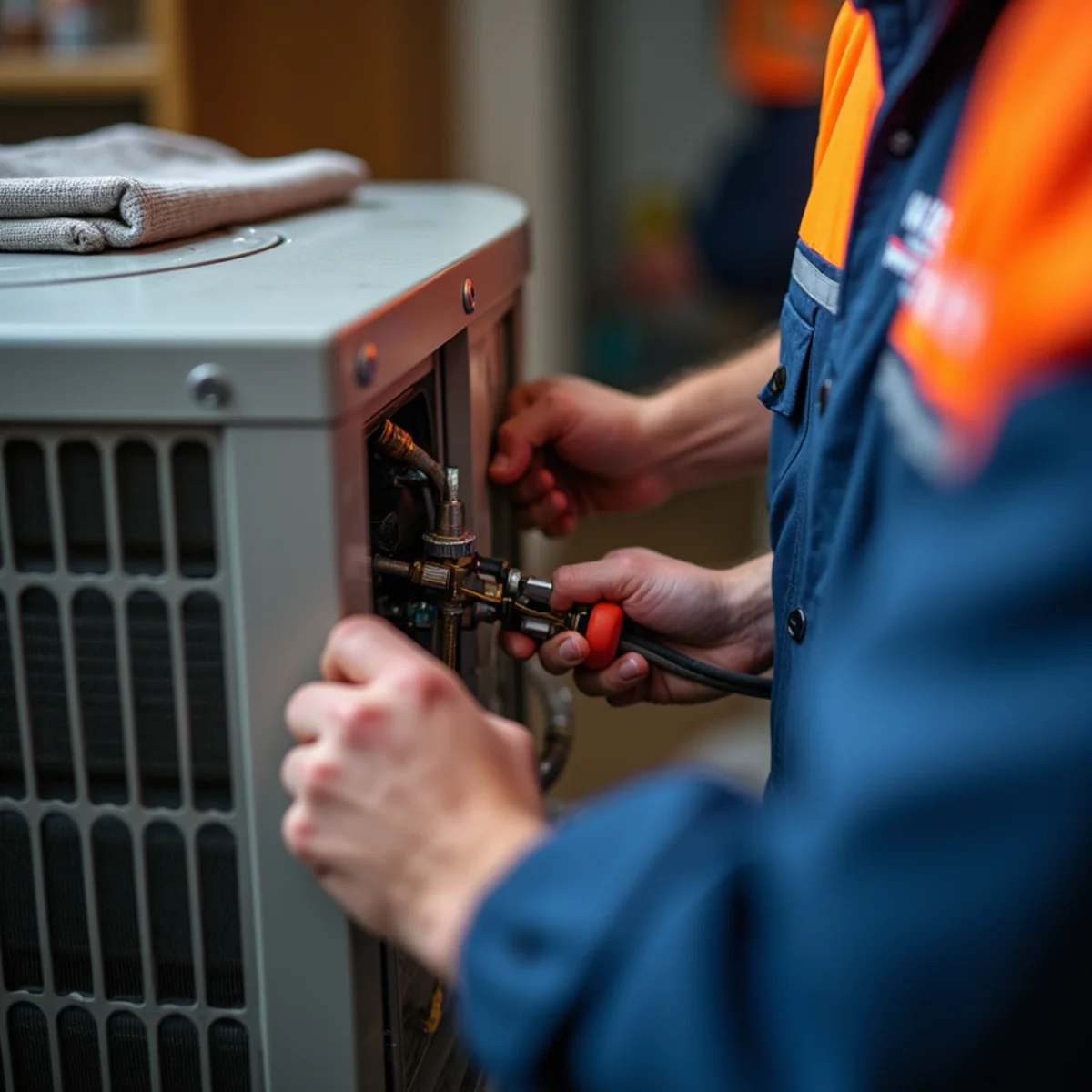 Werth-Aire technician performing 24/7 emergency hvac in a Pittsburgh home