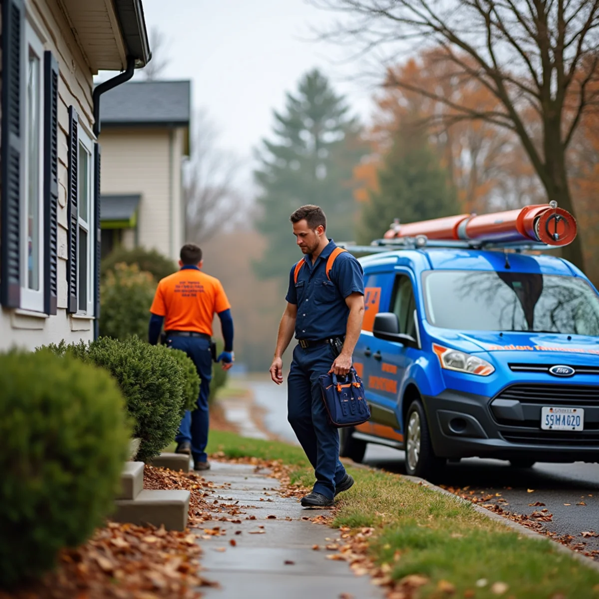 Werth-Aire technician replacing an AC at a Bethel Park, PA home