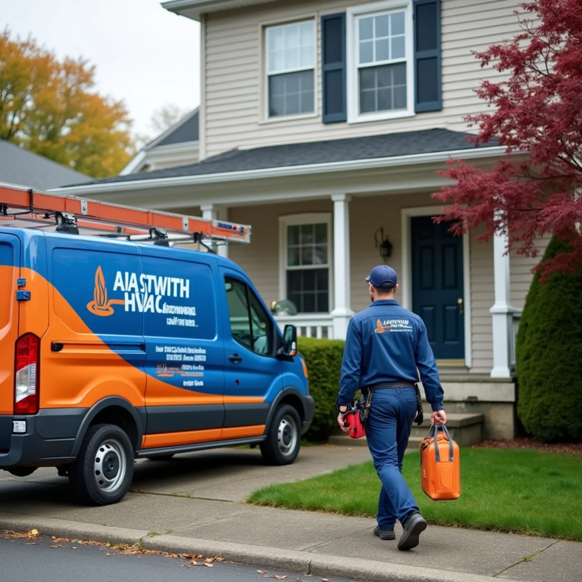 Werth-Aire technician replacing a furnace in a Bridgeville, PA home