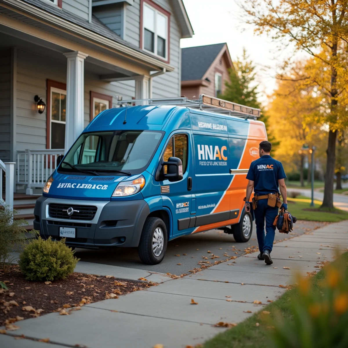 Werth-Aire technician servicing an HVAC system in a Canonsburg, PA home