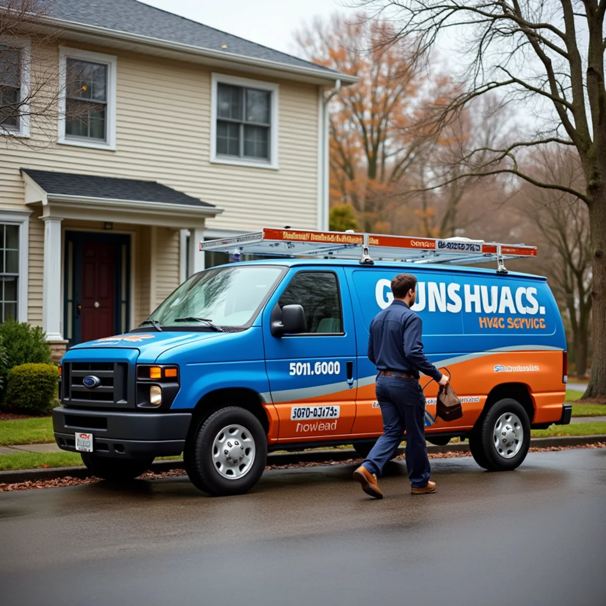 Werth-Aire installing a furnace in a Gibsonia, PA home