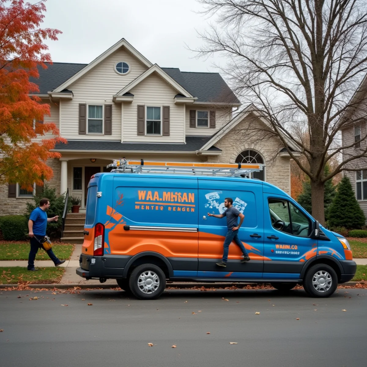 Werth-Aire installing a furnace in a Marshall Township, PA (Wexford area) home