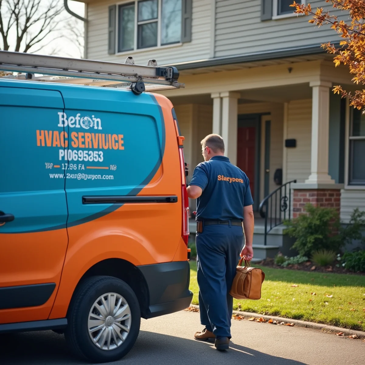 Werth-Aire technician repairing a boiler in a historic McKeesport, PA home