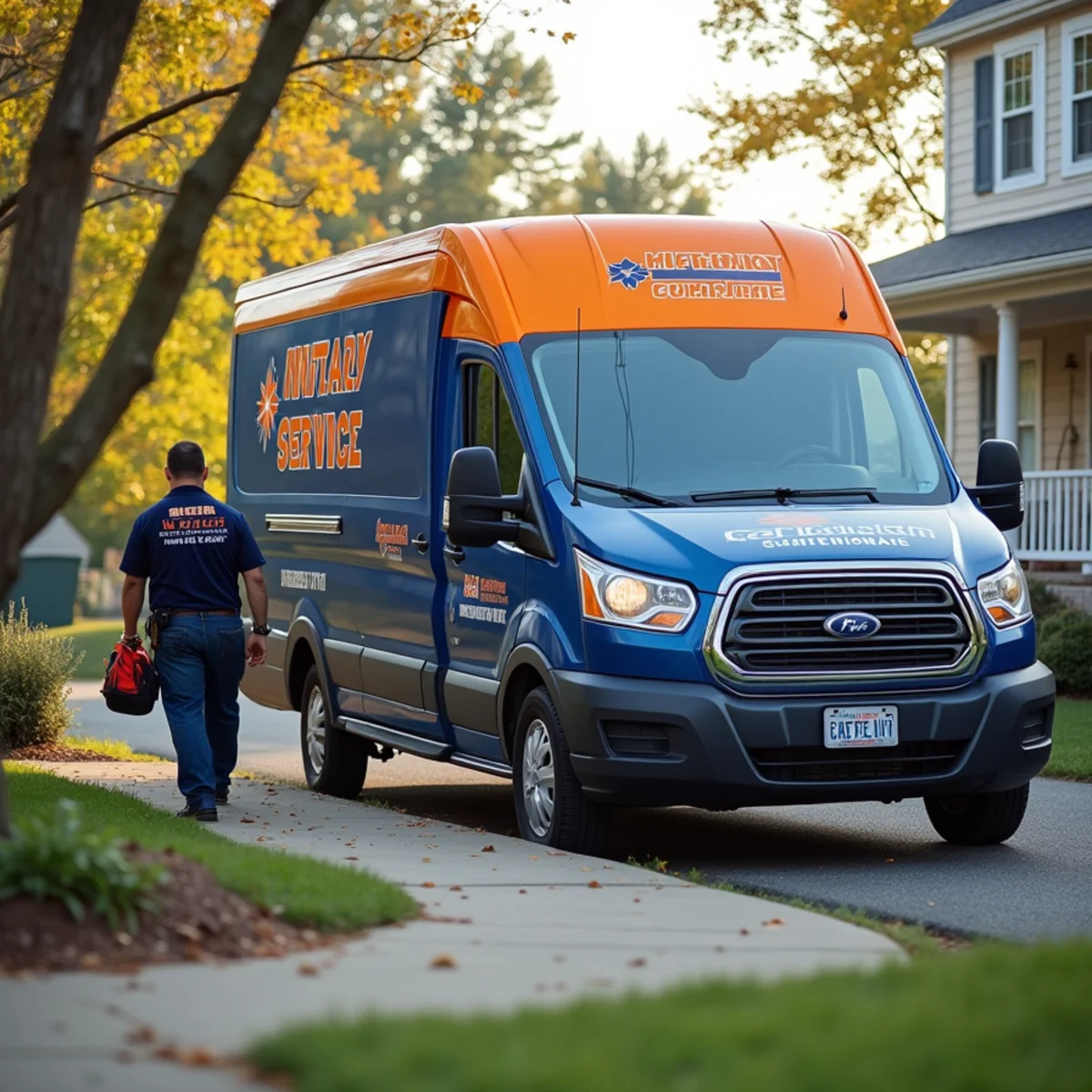 Werth-Aire technician servicing an HVAC system in a Natrona Heights, PA home