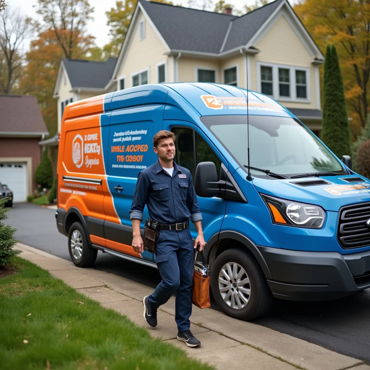 Werth-Aire technician servicing an HVAC system in a West Mifflin, PA home