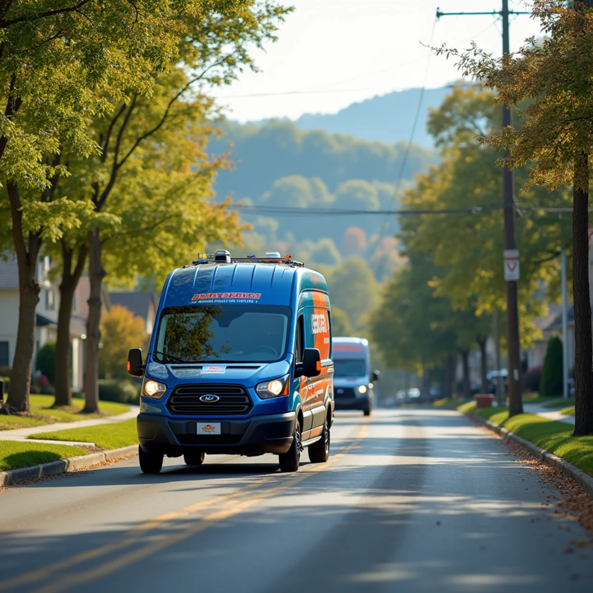 Werth-Aire HVAC service van covering Pittsburgh and Western Pennsylvania